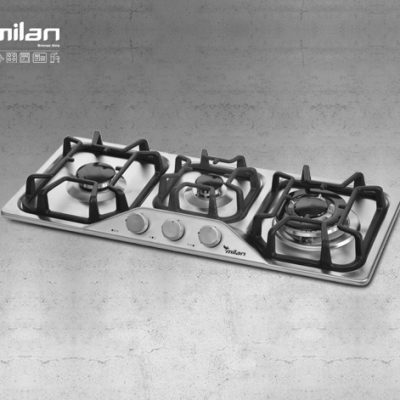 اجاق گاز رومیزی استیل توکار میلان برنز (milanbronze) مدل S15