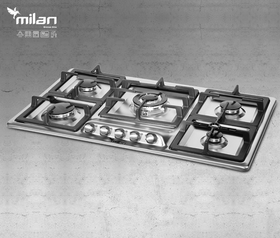 اجاق گاز رومیزی استیل توکار میلان برنز (milanbronze) مدل S9 اجاق گاز رومیزی استیل توکار میلان برنز (milanbronze) مدل S9