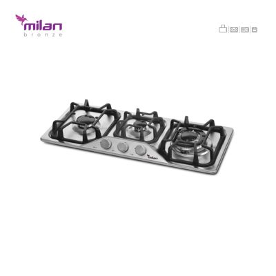 اجاق گاز رومیزی استیل توکار میلان برنز (milanbronze) مدل S15