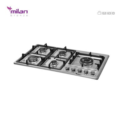 اجاق گاز رومیزی استیل توکار میلان برنز (milanbronze) مدل S5