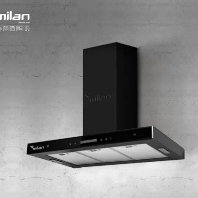 هود شومینه ای میلان برنز (Milanbronze) مدل مارال مشکی (MARAL BLACK)