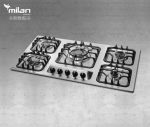 اجاق گاز رومیزی استیل توکار میلان برنز (milanbronze) مدل S22