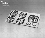 اجاق گاز رومیزی استیل توکار میلان برنز (milanbronze) مدل S25