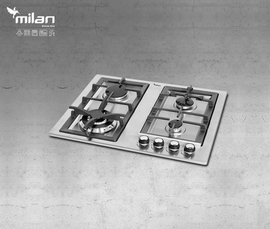 اجاق گاز رومیزی استیل توکار میلان برنز (milanbronze) مدل S28 اجاق گاز رومیزی استیل توکار میلان برنز (milanbronze) مدل S28