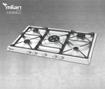 اجاق گاز رومیزی استیل توکار میلان برنز (milanbronze) مدل S29D