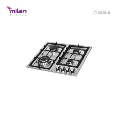 اجاق گاز رومیزی استیل توکار میلان برنز (milanbronze) مدل S28