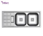 سینک ظرفشویی توکار مدل 1010 استیل میلان برنز (MILANBRONZE)