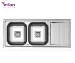 سینک ظرفشویی توکار مدل 1012 نیمه فانتزی استیل میلان برنز (MILANBRONZE)