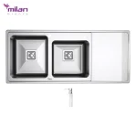 سینک ظرفشویی توکار مدل 6010 استیل میلان برنز (MILANBRONZE)