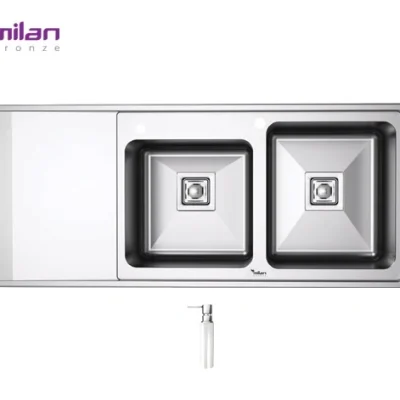 سینک ظرفشویی توکار مدل 6010 استیل میلان برنز (MILANBRONZE)