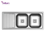 سینک ظرفشویی توکار مدل 1012 نیمه فانتزی استیل میلان برنز (MILANBRONZE)