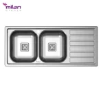 سینک ظرفشویی توکار مدل 1014 نیمه فانتزی استیل میلان برنز (MILANBRONZE)