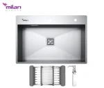سینک ظرفشویی استیل باکسی توکار مدل 4075 میلان برنز (MILANBRONZE)