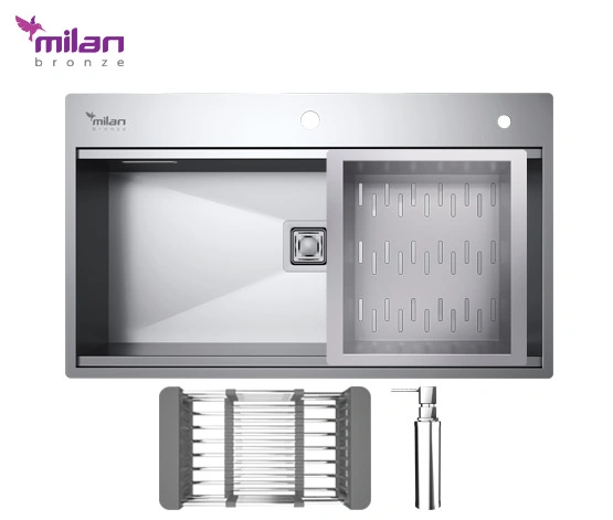 سینک ظرفشویی استیل باکسی توکار مدل 4090S01 میلان برنز (MILANBRONZE) سینک ظرفشویی استیل باکسی توکار مدل 4090S01 میلان برنز (MILANBRONZE)