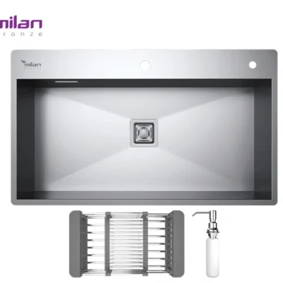 سینک ظرفشویی استیل باکسی توکار مدل 4090 میلان برنز (MILANBRONZE)