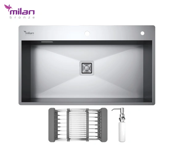سینک ظرفشویی استیل باکسی توکار مدل 4090 میلان برنز (MILANBRONZE) سینک ظرفشویی استیل باکسی توکار مدل 4090 میلان برنز (MILANBRONZE)
