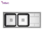سینک ظرفشویی توکار مدل 5010 استیل میلان برنز (MILANBRONZE)