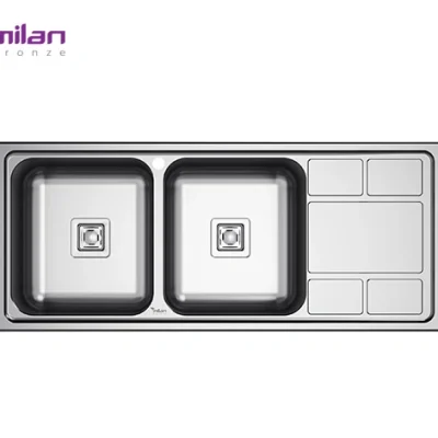 سینک ظرفشویی توکار مدل 5010 استیل میلان برنز (MILANBRONZE)