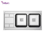 سینک ظرفشویی توکار مدل 5011 استیل میلان برنز (MILANBRONZE)