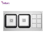 سینک ظرفشویی توکار مدل 5013 استیل میلان برنز (MILANBRONZE)