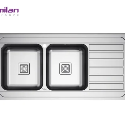 سینک ظرفشویی توکار مدل 5015 استیل میلان برنز (MILANBRONZE)