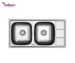 سینک ظرفشویی توکار مدل 7020 استیل میلان برنز (MILANBRONZE)