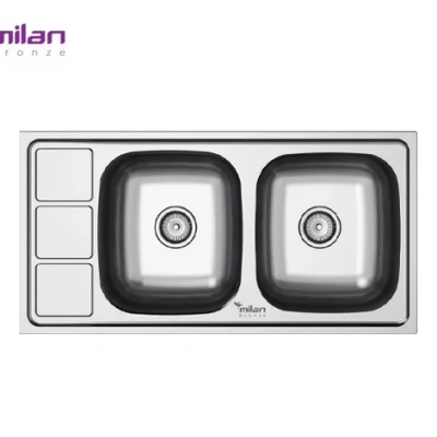 سینک ظرفشویی توکار مدل 7020 استیل میلان برنز (MILANBRONZE)
