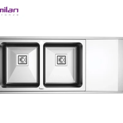 سینک ظرفشویی توکار استیل میلان برنز (MILANBRONZE) مدل 8010