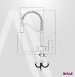 شیر ظرفشویی فنری فلت کروم البرز روز (ALBORZROOZ)