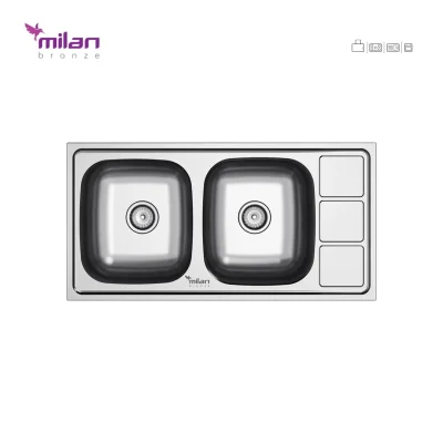 سینک ظرفشویی توکار مدل 7020 استیل میلان برنز (MILANBRONZE)