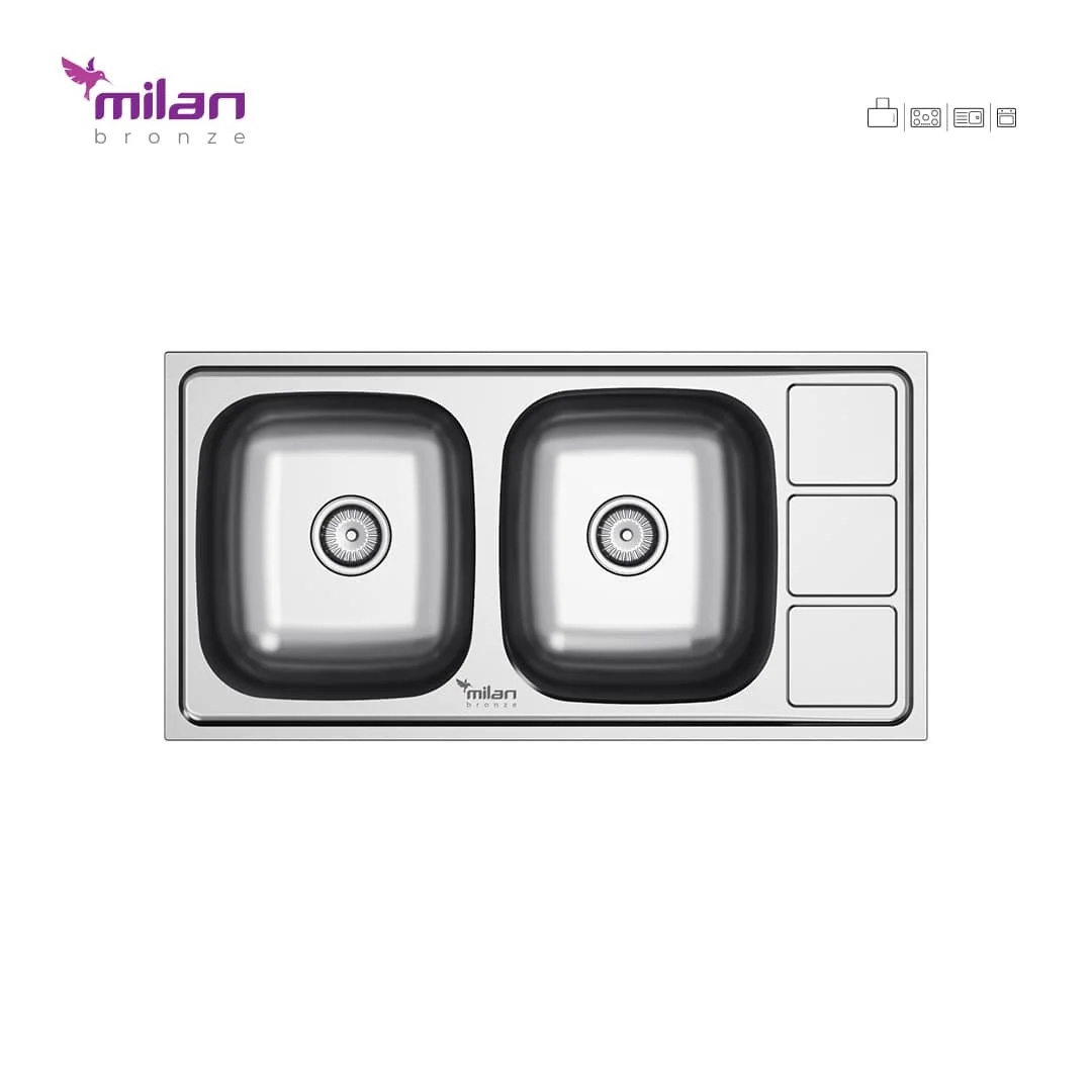 سینک ظرفشویی توکار مدل 7020 استیل میلان برنز (MILANBRONZE) سینک ظرفشویی توکار مدل 7020 استیل میلان برنز (MILANBRONZE)