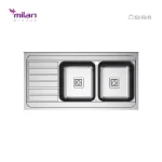 سینک ظرفشویی توکار مدل 5015 استیل میلان برنز (MILANBRONZE)