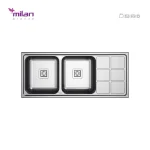 سینک ظرفشویی توکار مدل 5012 استیل میلان برنز (MILANBRONZE)
