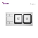 سینک ظرفشویی توکار مدل 5011 استیل میلان برنز (MILANBRONZE)
