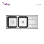 سینک ظرفشویی توکار مدل 5010 استیل میلان برنز (MILANBRONZE)