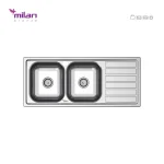 سینک ظرفشویی توکار مدل 1020 نیمه فانتزی استیل میلان برنز (MILANBRONZE)