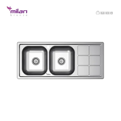 سینک 1018 توکار استیل میلان