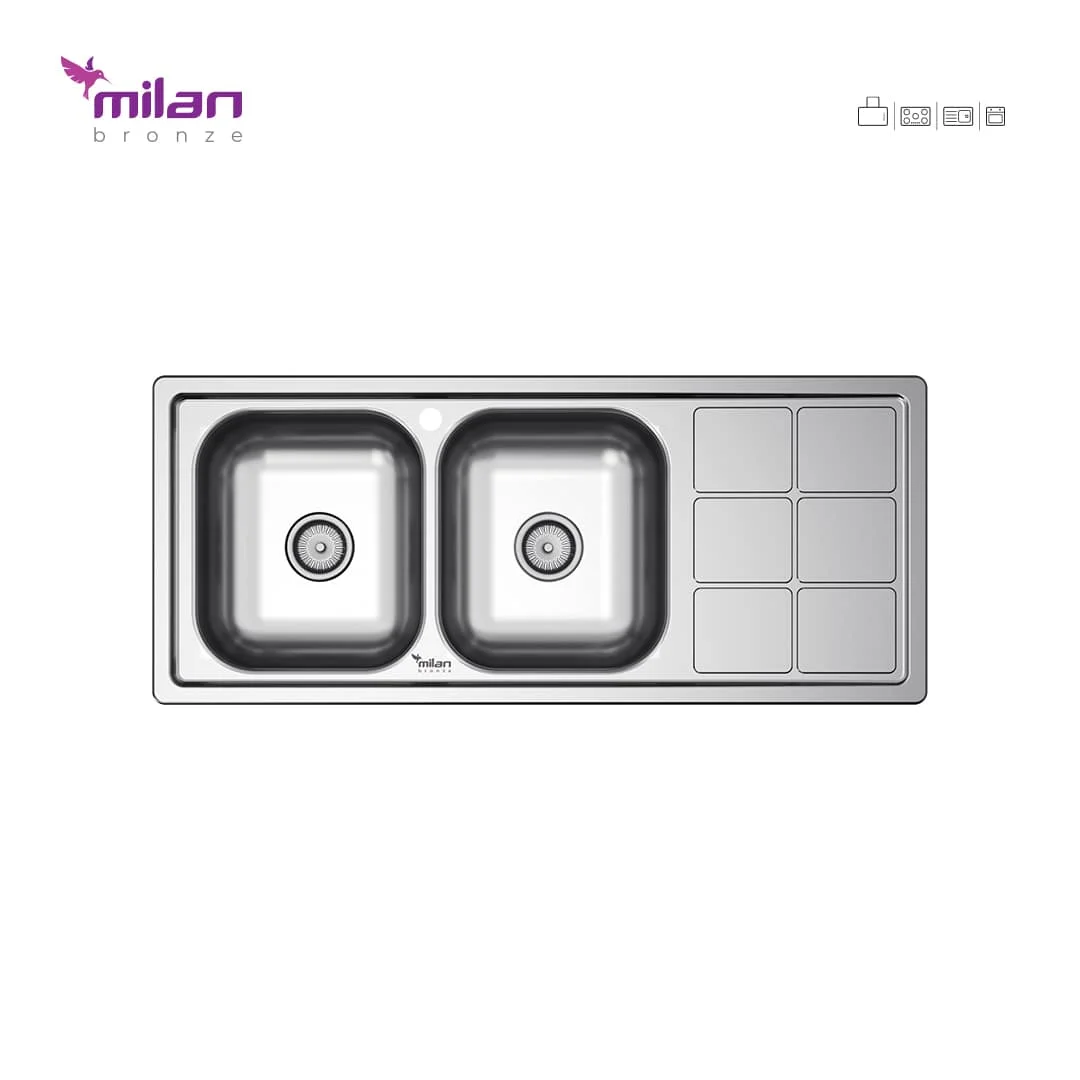 سینک 1018 توکار استیل میلان سینک 1018 توکار استیل میلان