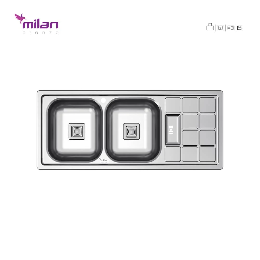 سینک ظرفشویی توکار مدل 1010 استیل میلان برنز (MILANBRONZE) سینک ظرفشویی توکار مدل 1010 استیل میلان برنز (MILANBRONZE)