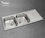 سینک ظرفشویی توکار مدل 1020 نیمه فانتزی استیل میلان برنز (MILANBRONZE)
