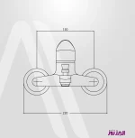 شیر حمام مدل داک کروم البرز روز (ALBORZROOZ)