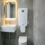 فلاش تانک دیواری کاسپین پلاس (سفید) | سارودی (ایمن آب)