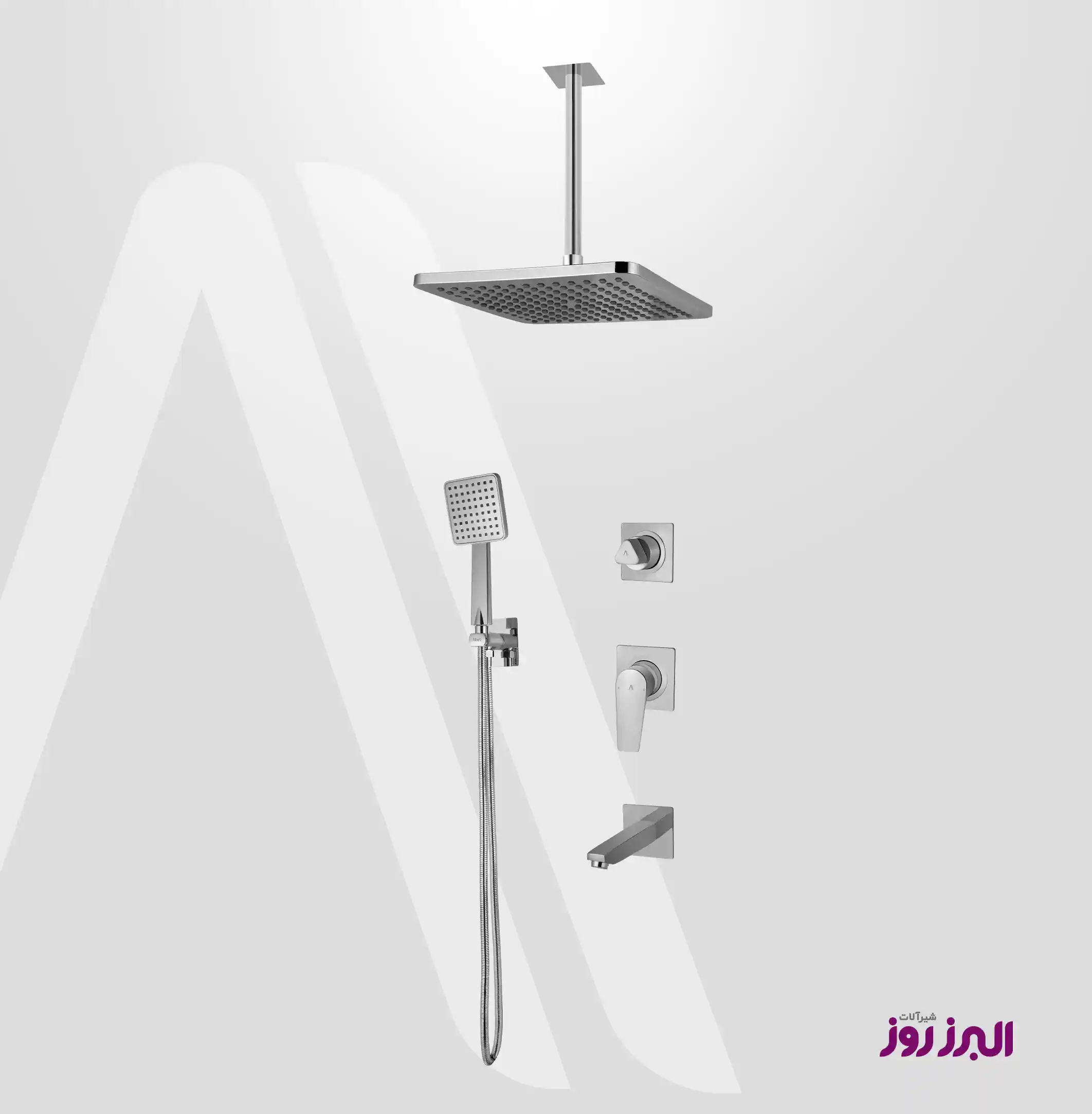 hktct4 شیر حمام توکار کارن تیپ4 کروم البرز روز (ALBORZROOZ)