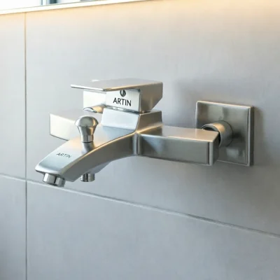 شیر حمام آرتین کروم مات مدل ارس