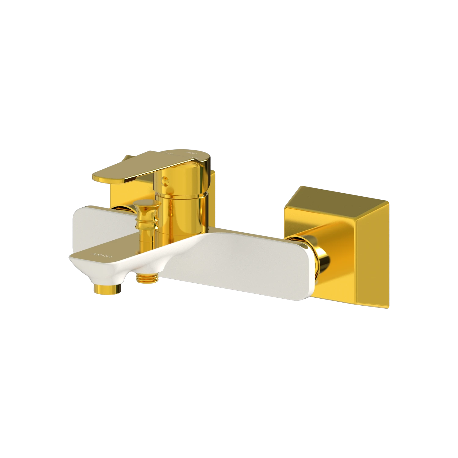 hmmseftlario شیر حمام آرتین سفید طلایی مدل آریو