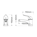 شیر روشویی آرتین مدل مهسا