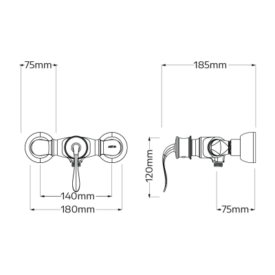 شیر توالت آرتین مدل آراد