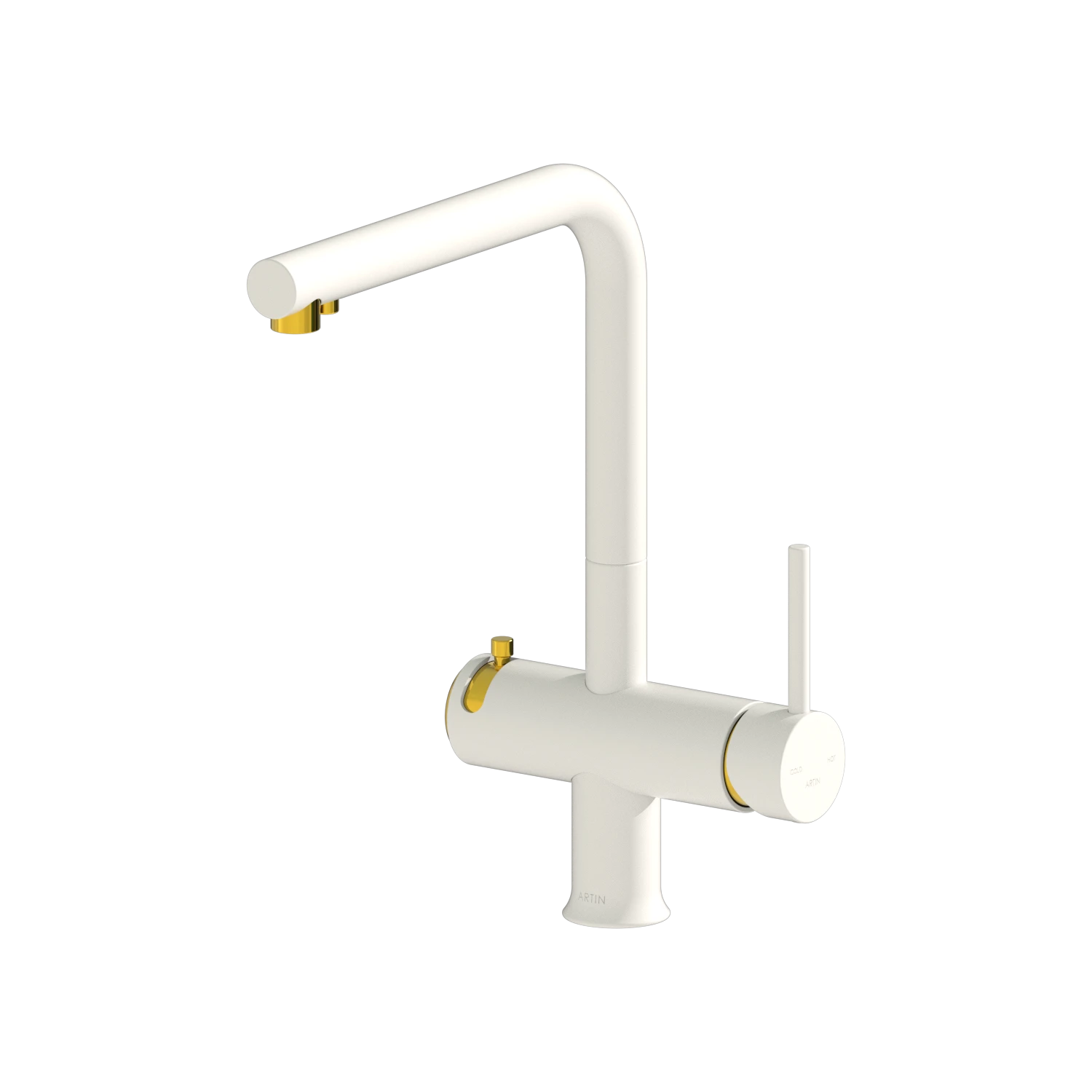 zrf2seftladrn شیر ظرفشویی دو منظوره آرتین سفید طلایی مدل آدرین