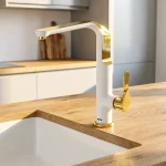 شیر ظرفشویی آرتین سفید طلایی مدل ساتیا