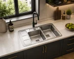 سینک ظرفشویی توکار استیل البرز مدل 853 دو لگن